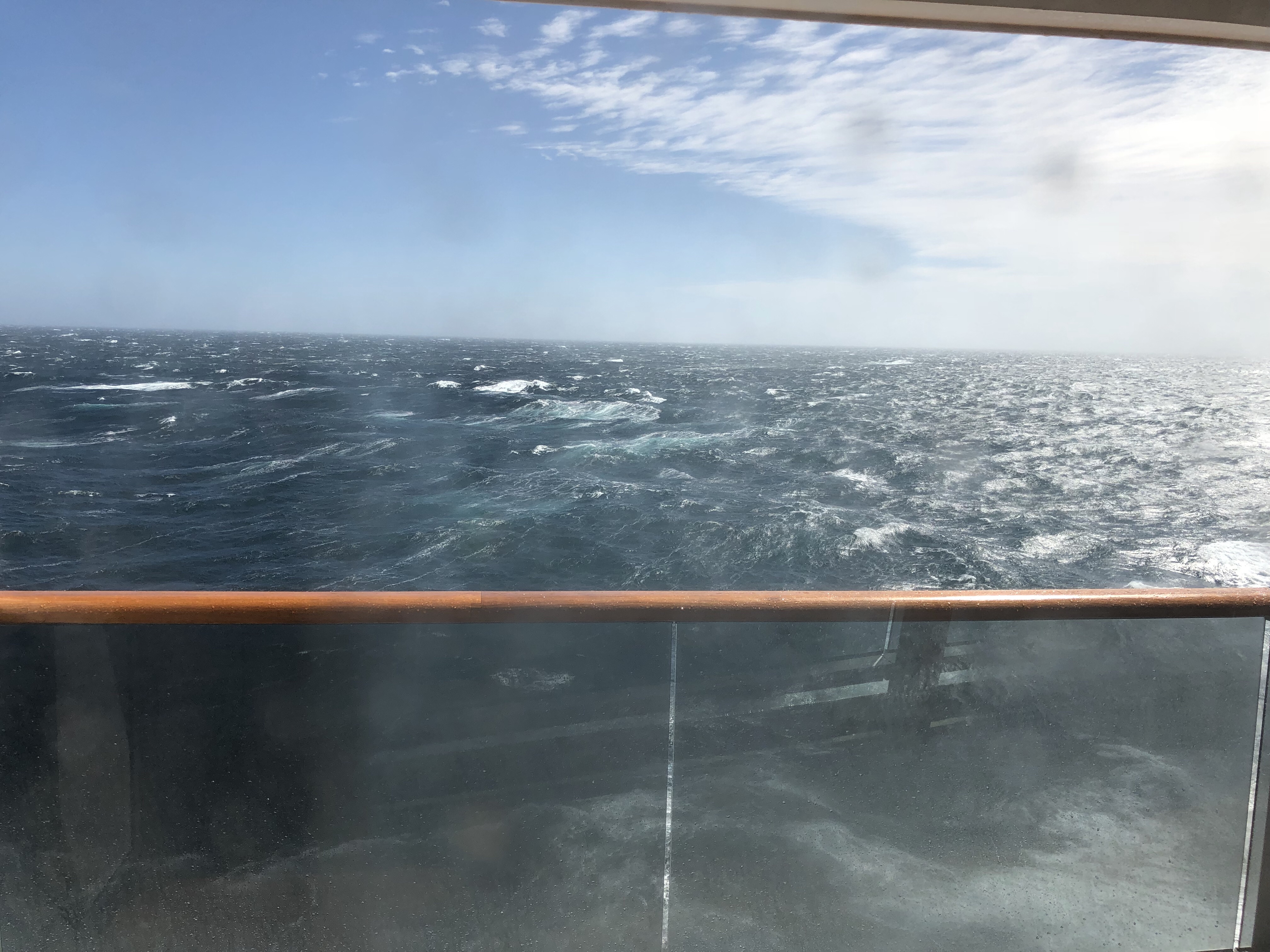 Day 4 A bumpy sea day – Married at the Ritz